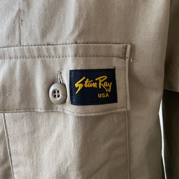 STAN RAY Natural Military Chore jacket Khaki Sz XL - Picture 13 of 17